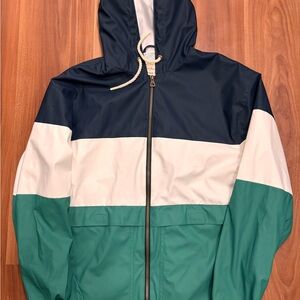 Weatherproof Men's Color Block Hooded Windbreaker